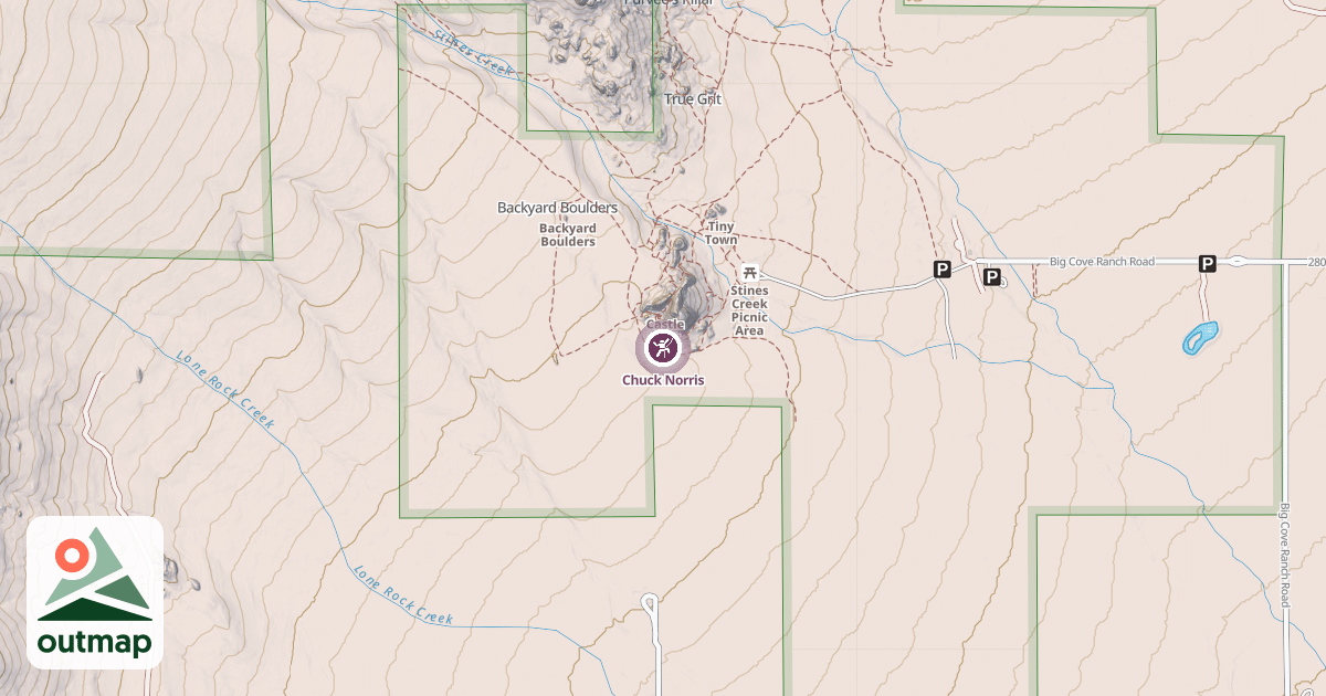 Map of Chuck Norris