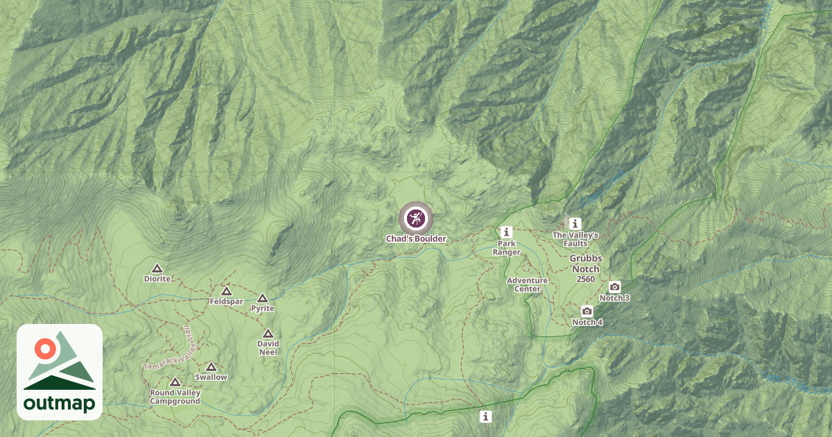 Map of Chad's Boulder