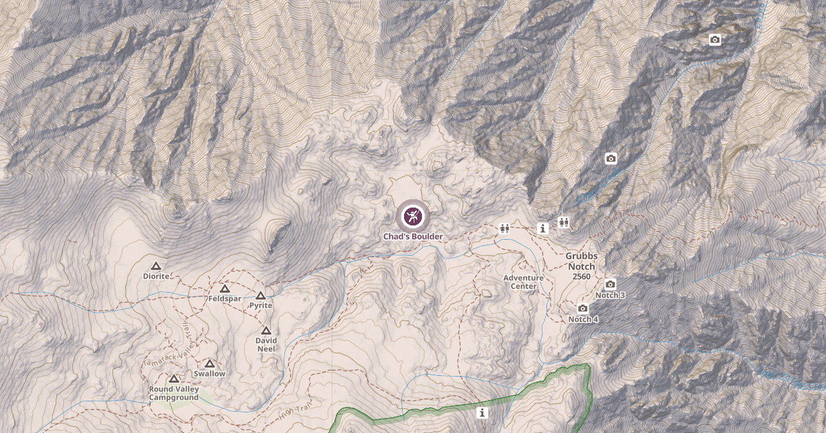 Map preview of Chad's Boulder