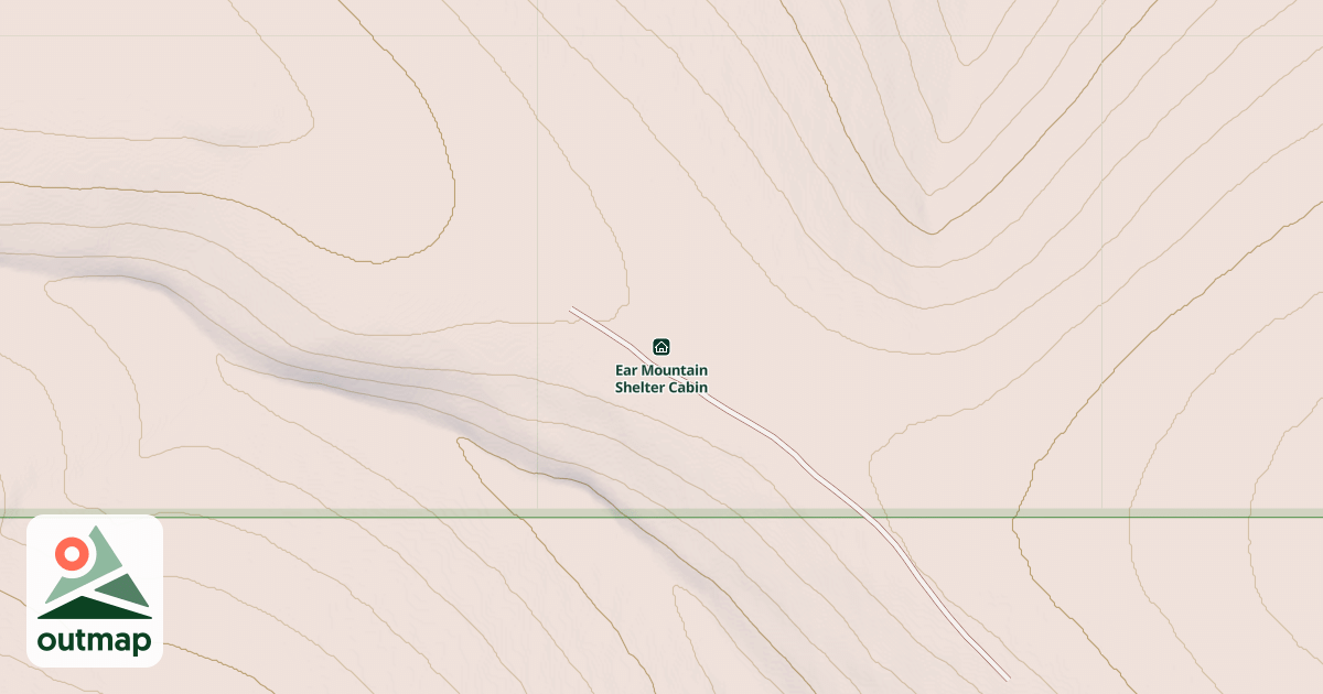 Map of Ear Mountain Shelter Cabin