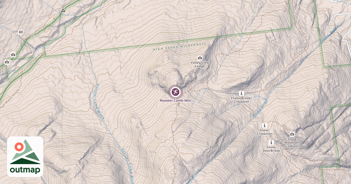 Map of Rooster Comb Mtn