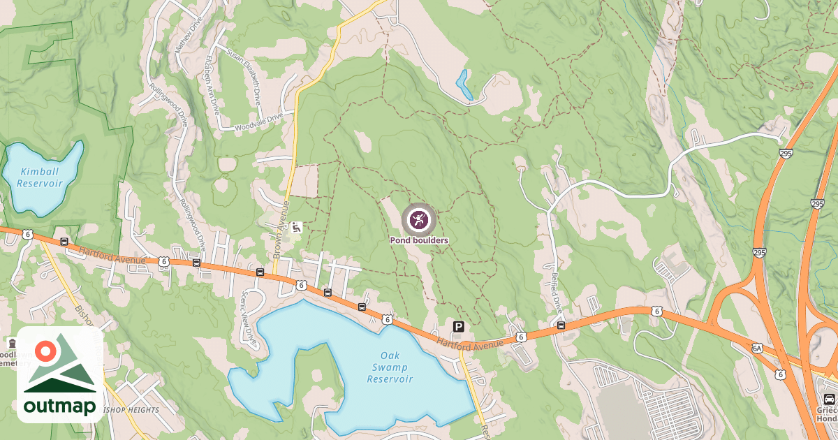 Map of Pond boulders