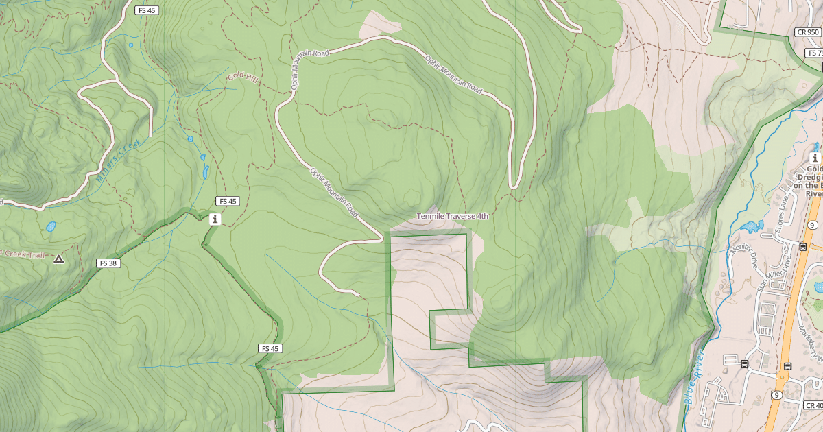 Map preview of Tenmile Traverse