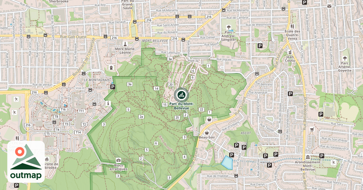 Map of Parc du Mont-Bellevue