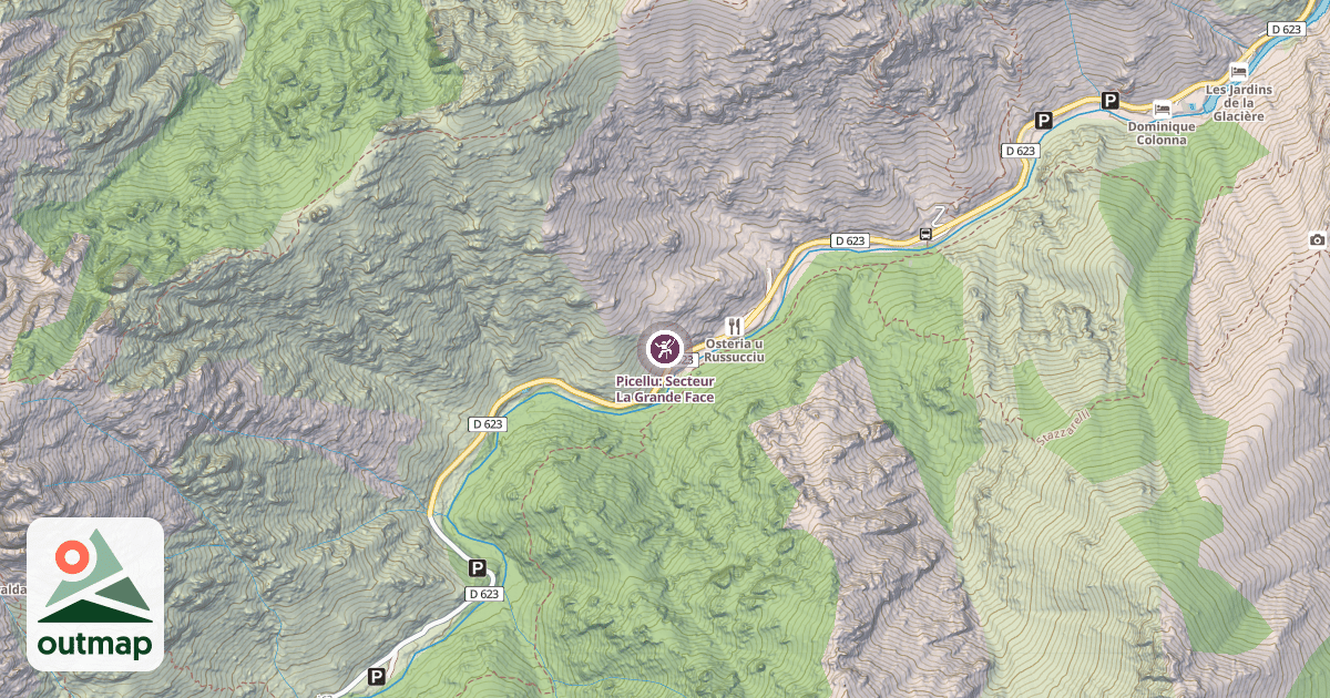 Map of Picellu: Secteur La Grande Face
