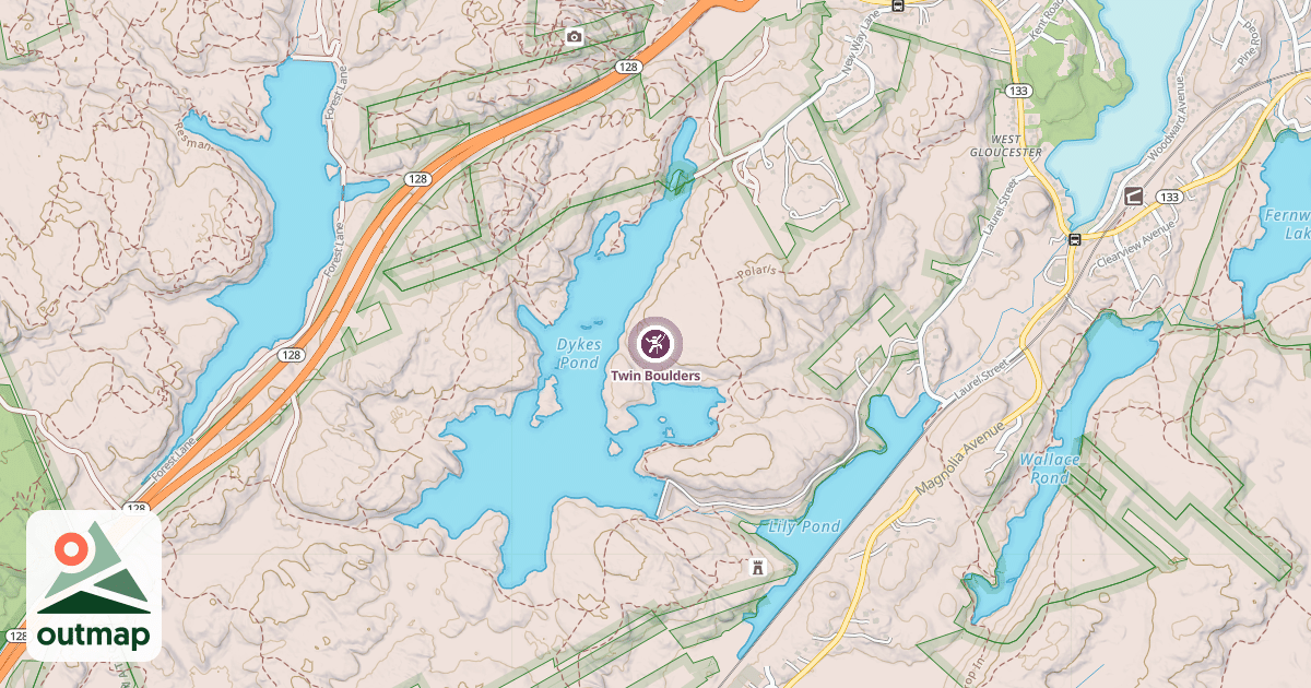 Map of Twin Boulders