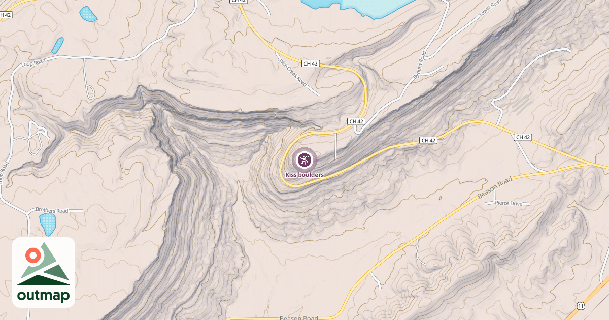 Map of Kiss boulders