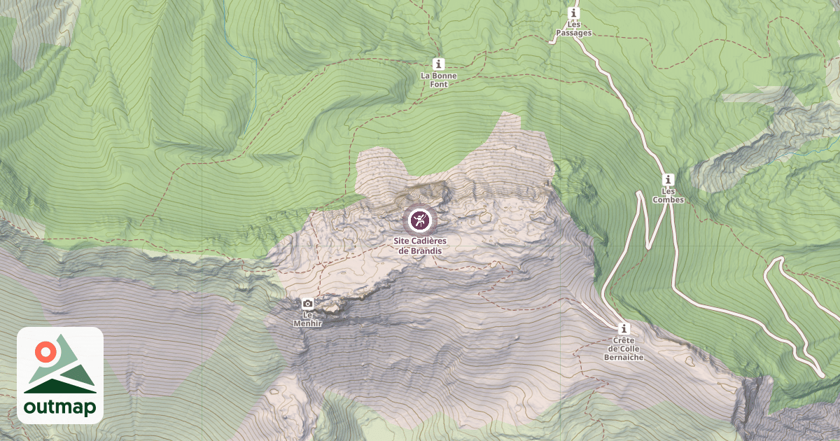 Map of Site Cadières de Brandis