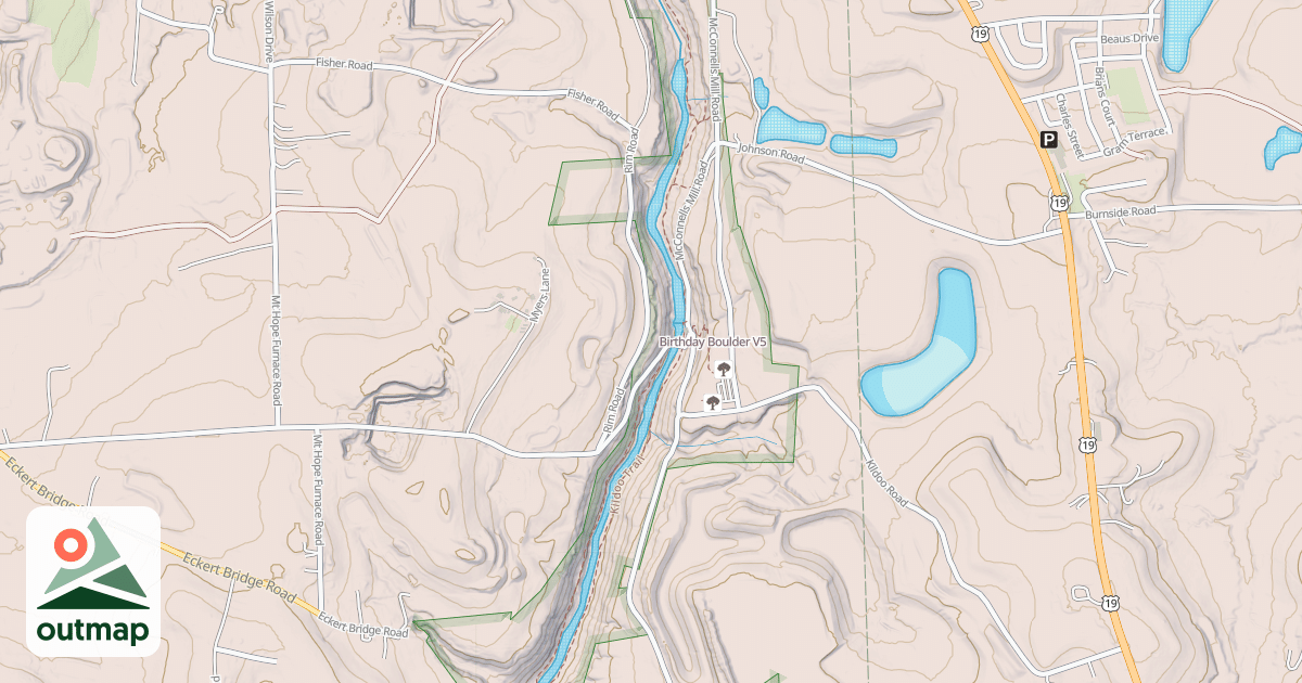 Map of Birthday Boulder