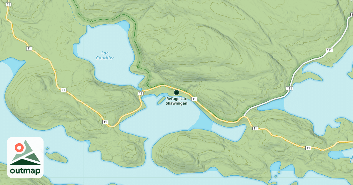 Map of Refuge Lac Shawinigan