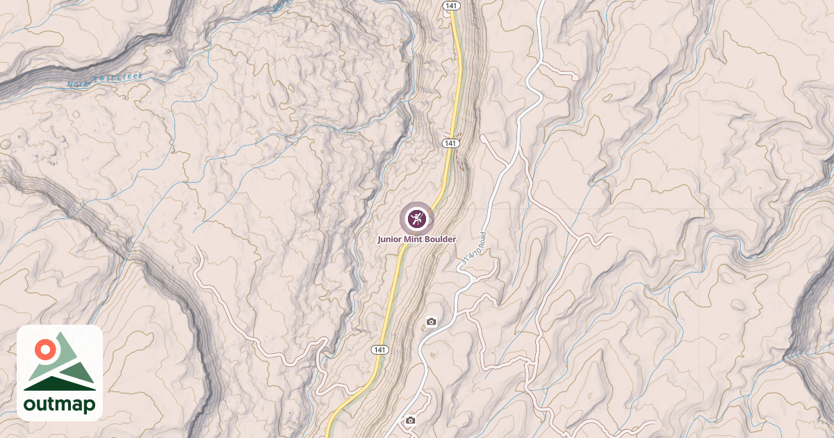 Map of Junior Mint Boulder