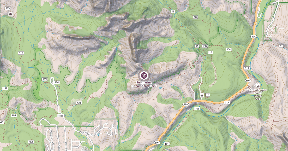 Map preview of Submarine (Steamboat) Rock