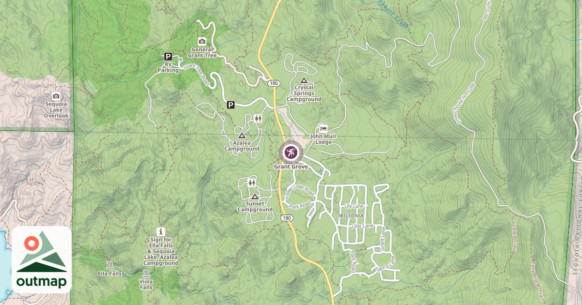 Map of Grant Grove