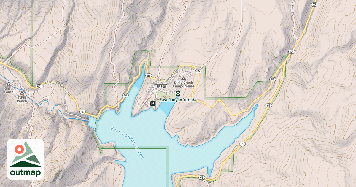 Map of East Canyon Yurt #4