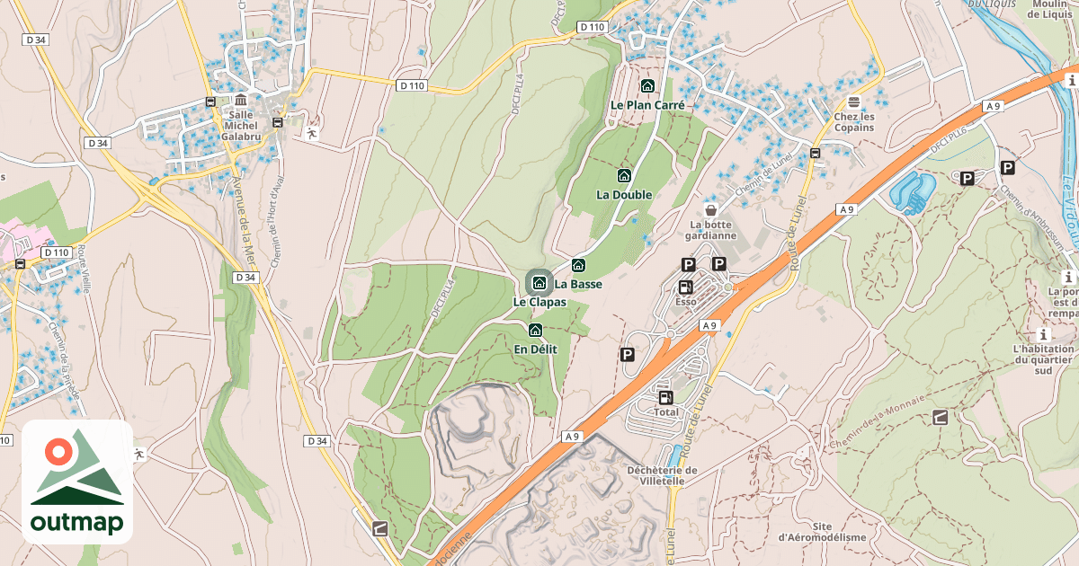 Map of Le Clapas