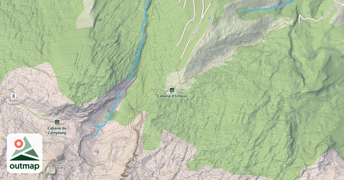 Map of Cabane d'Ichéus