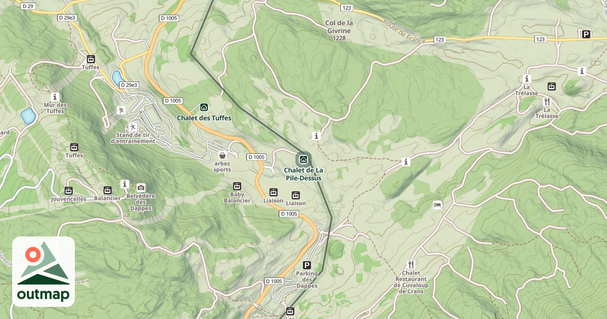 Map of Chalet de La Pile-Dessus