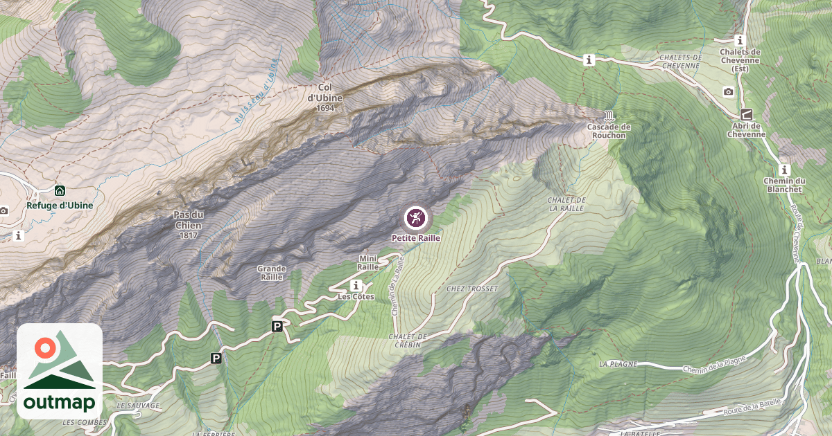 Map of Petite Raille
