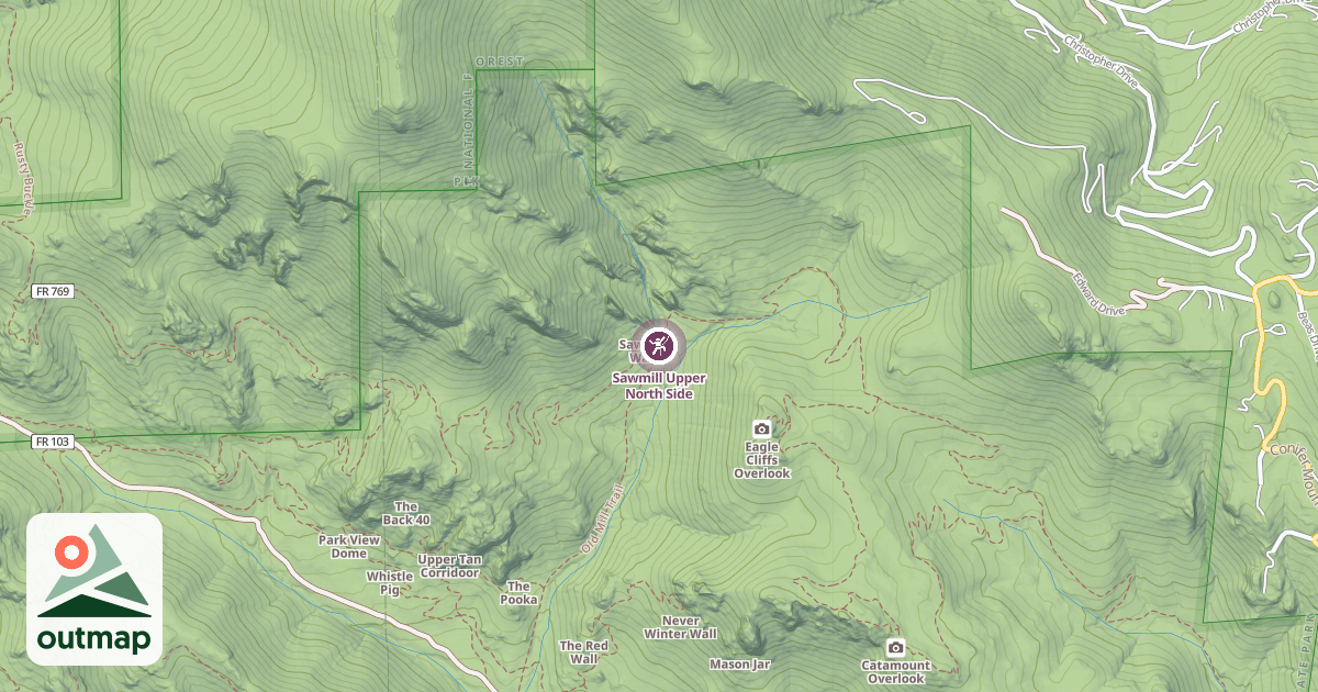 Map of Sawmill Upper North Side
