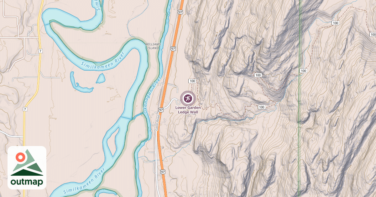 Map of Lower Garden Ledge Wall