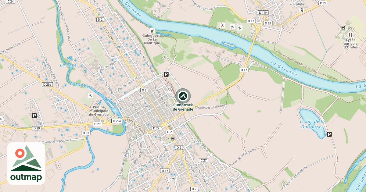 Map of Pumptrack de Grenade