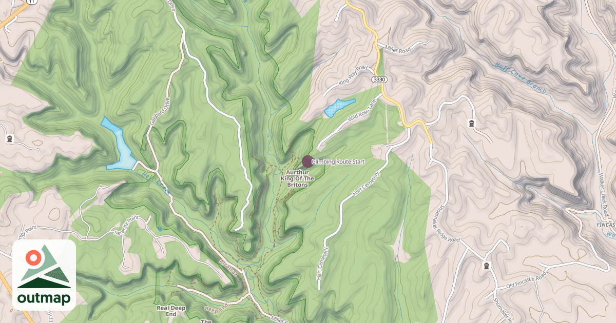 Map of Climbing Route Start