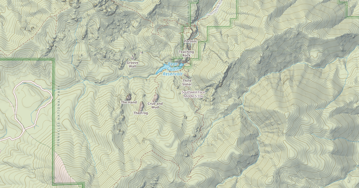 Map preview of Southwest Face Middle