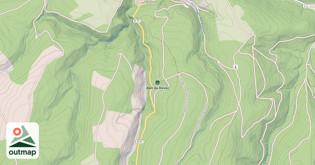 Map of Abri du Devez