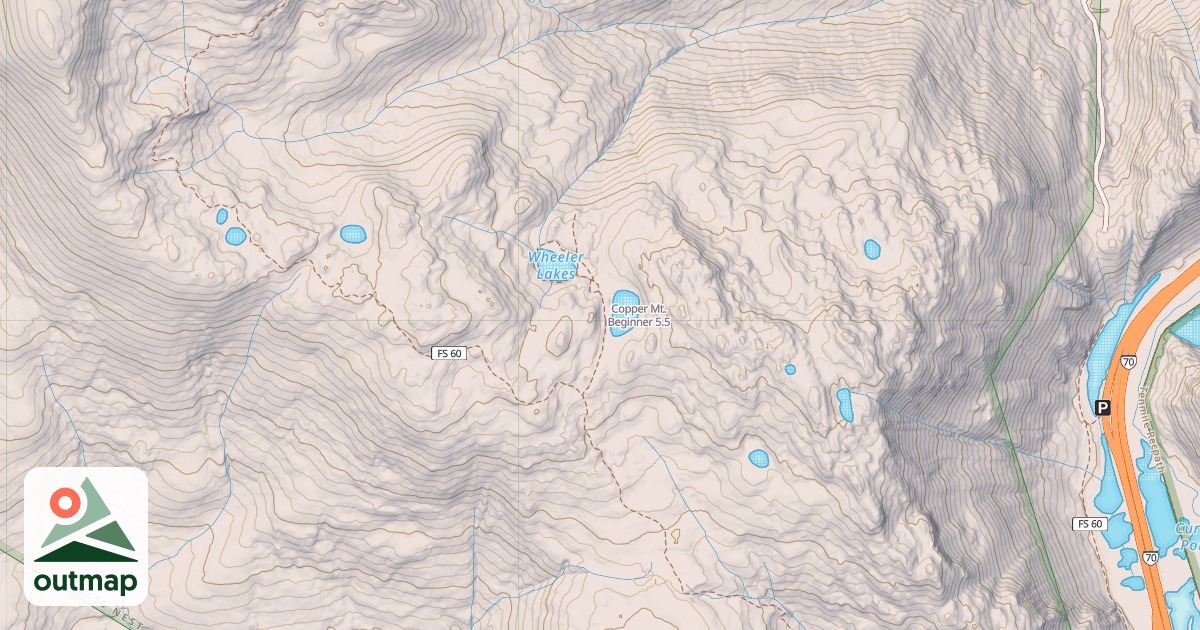 Map of Copper Mt. Beginner