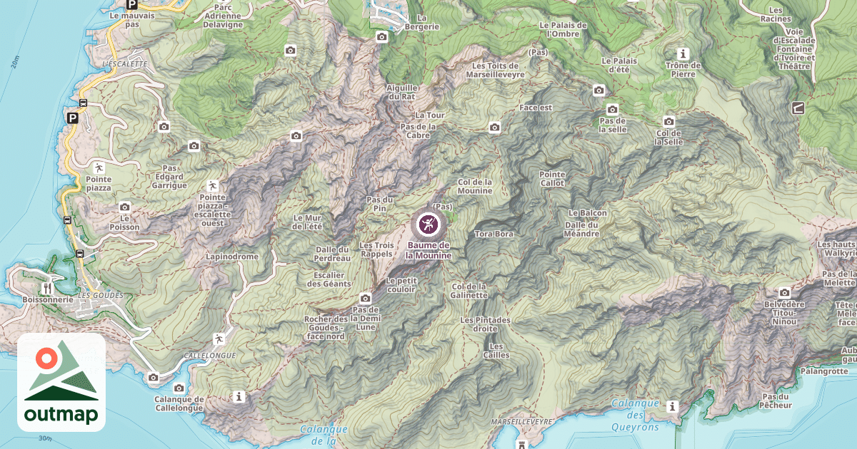 Map of Baume de la Mounine