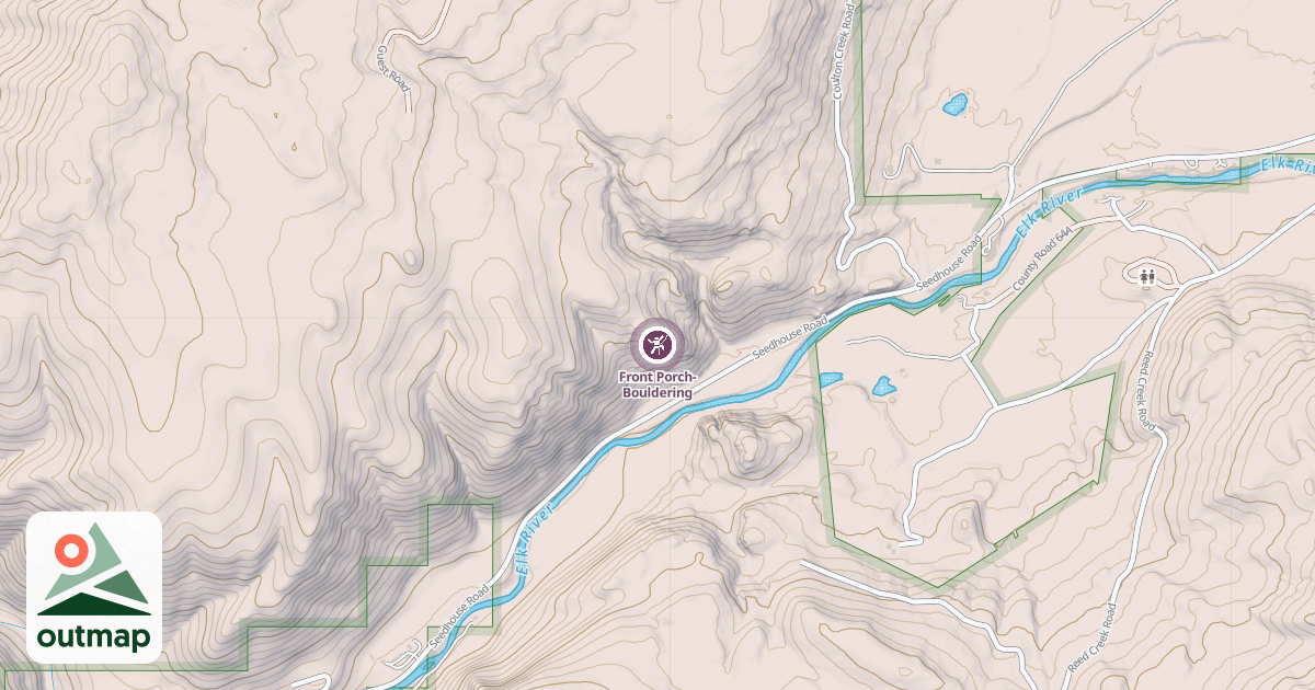 Map of Front Porch-Bouldering