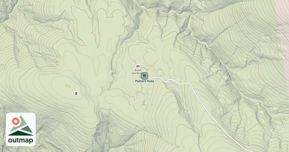 Map of Potters Huts
