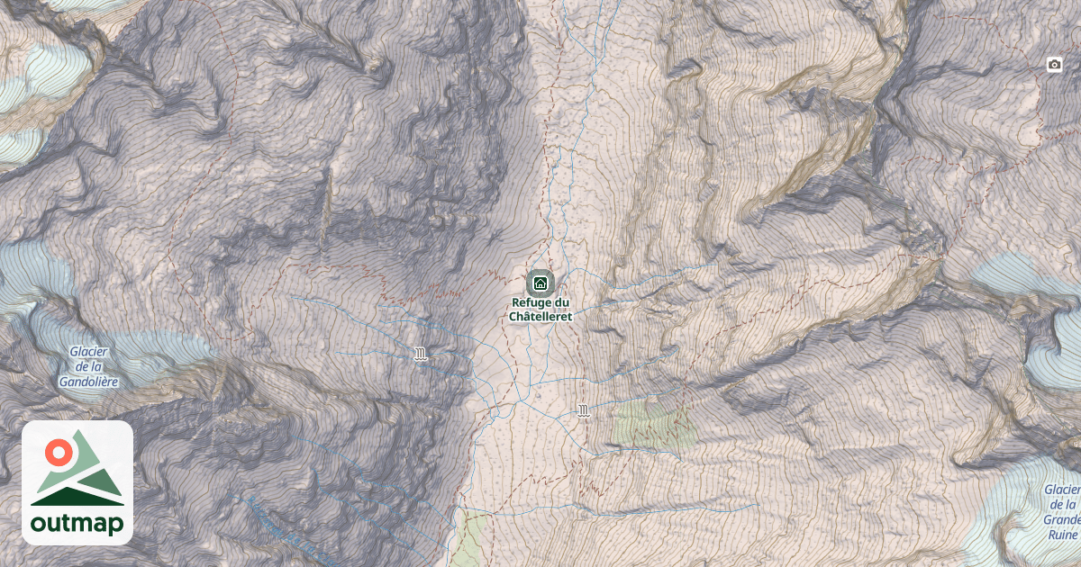 Map of Refuge du Châtelleret