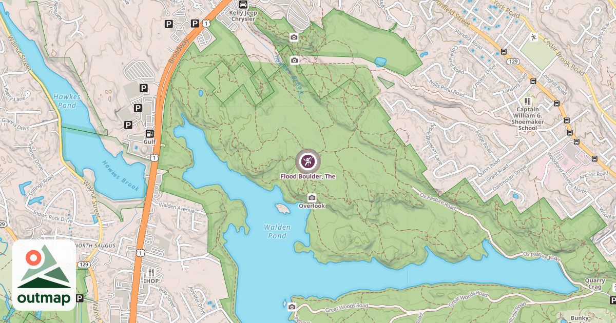 Map of Flood Boulder, The