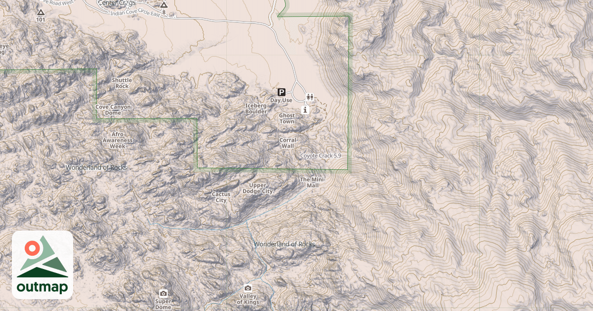 Map of Coyote Crack