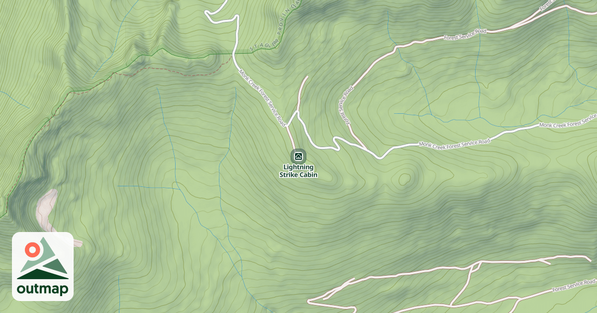 Map of Lightning Strike Cabin