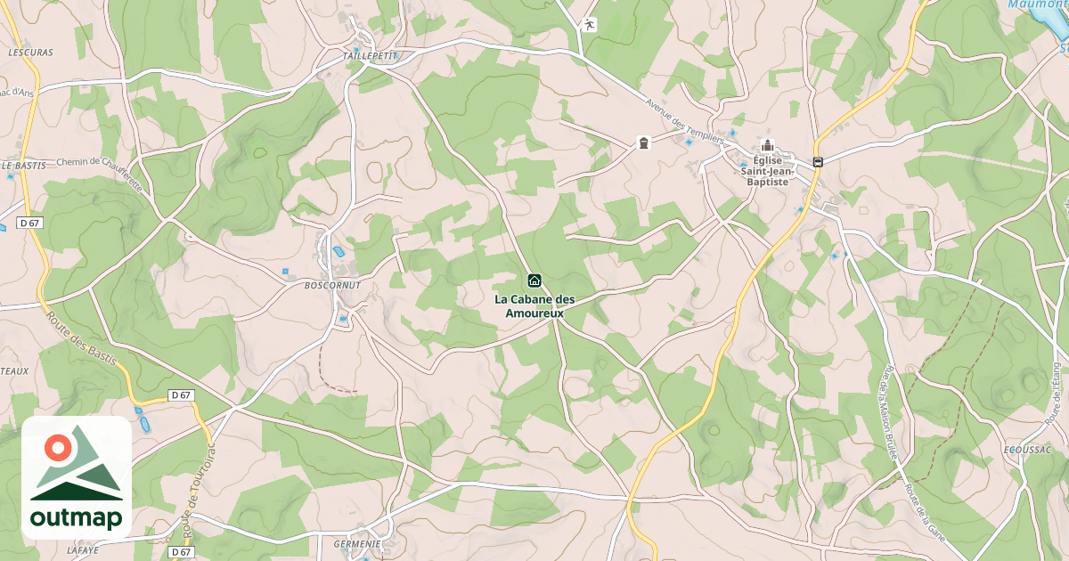 Map of La Cabane des Amoureux
