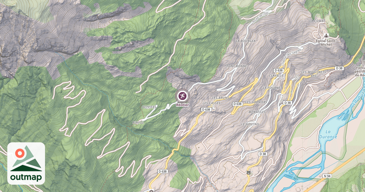 Map of Réotier