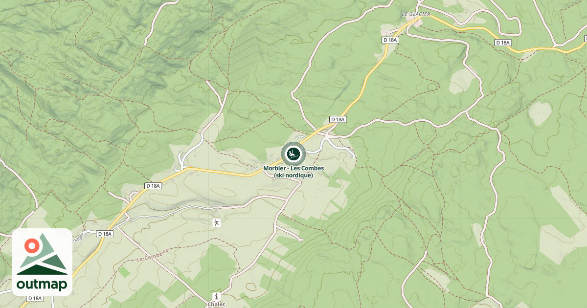 Map of Morbier - Les Combes (ski nordique)