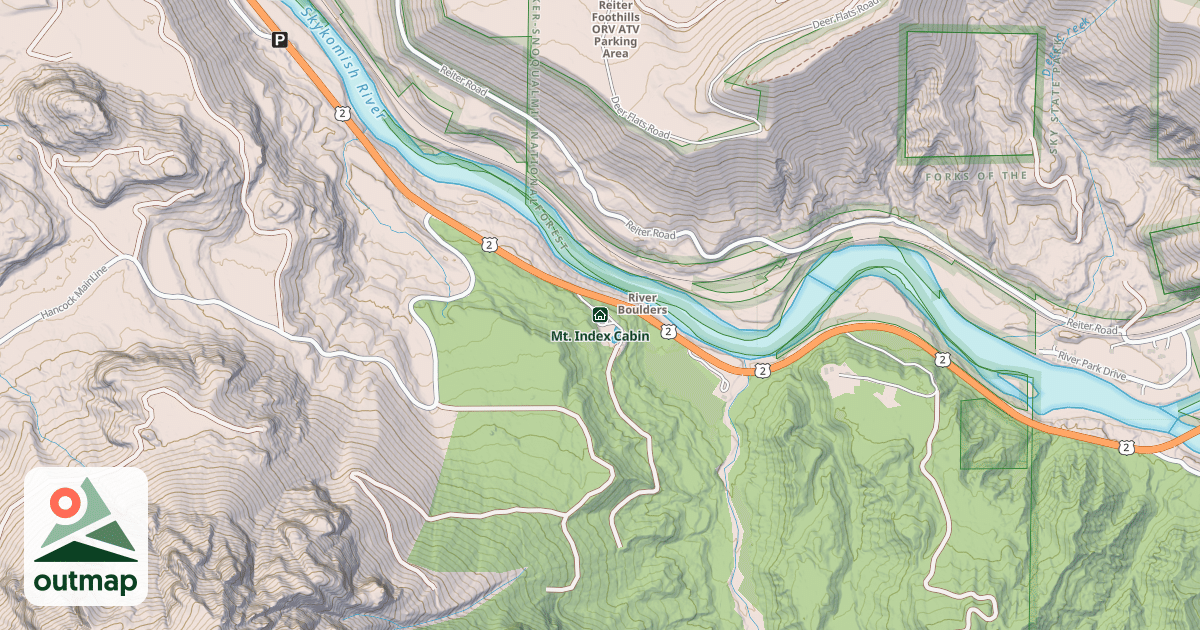 Map of Mt. Index Cabin