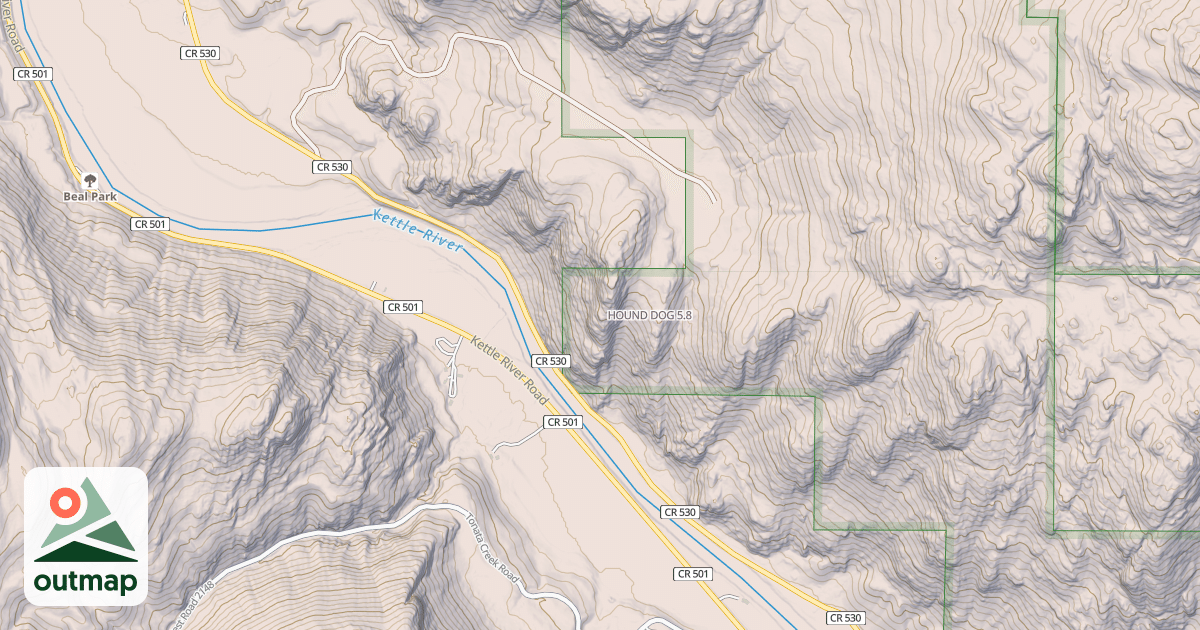 Map of HOUND DOG