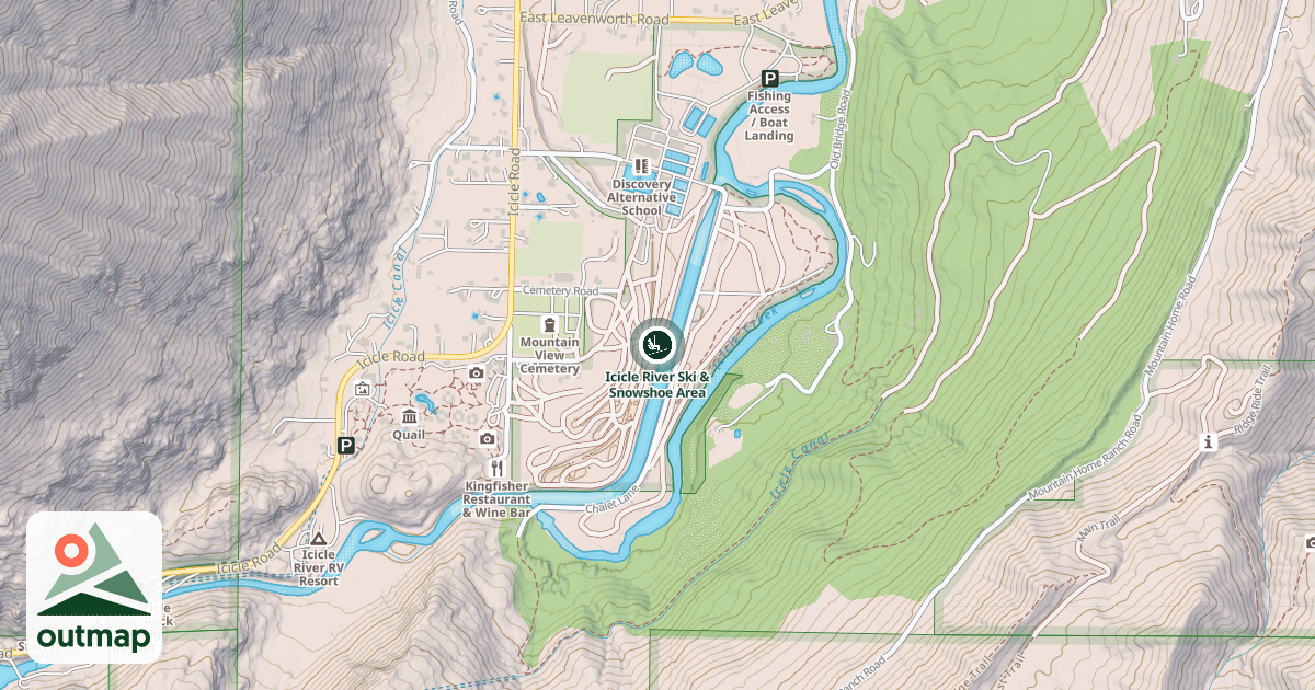 Map of Icicle River Ski & Snowshoe Area