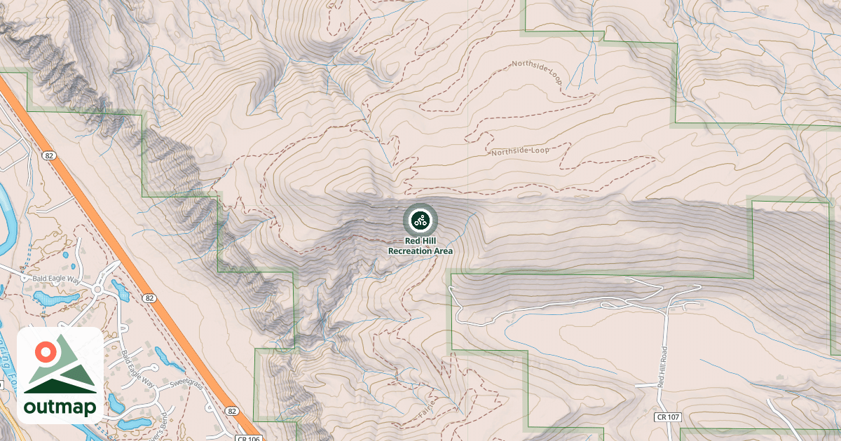 Map of Red Hill Recreation Area