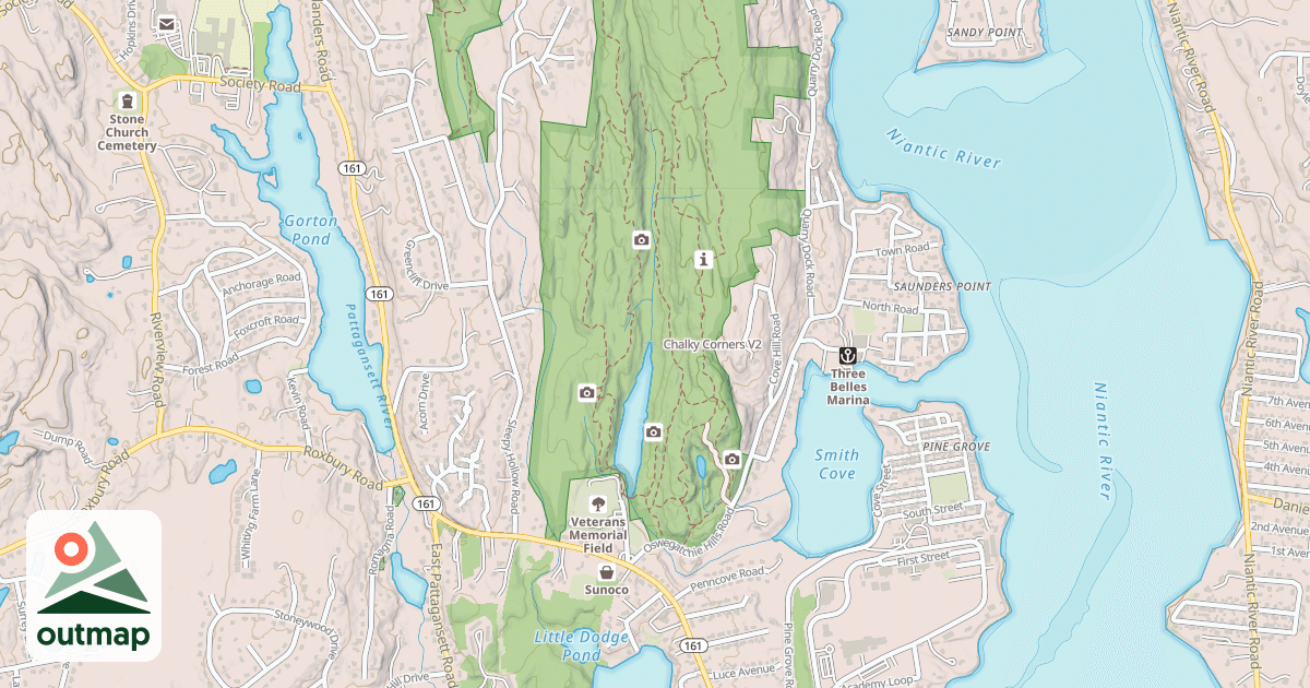 Map of Chalky Corners