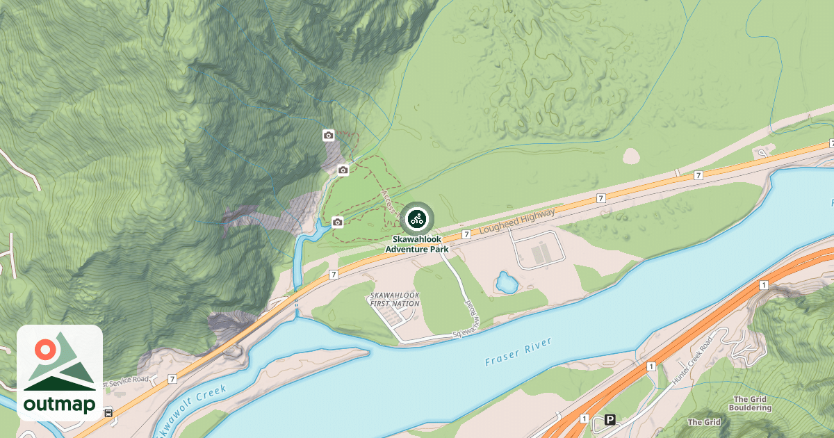 Map of Skawahlook Adventure Park