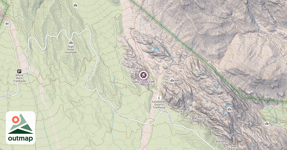 Map of Sonic Youth Cliff
