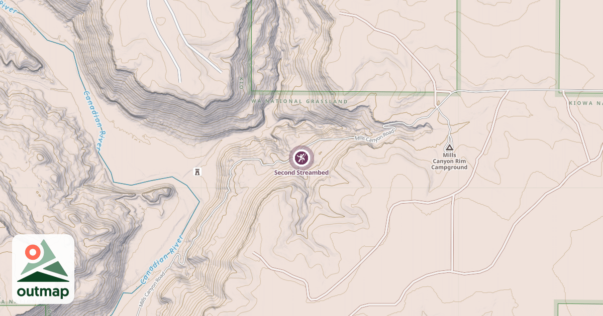 Map of Second Streambed