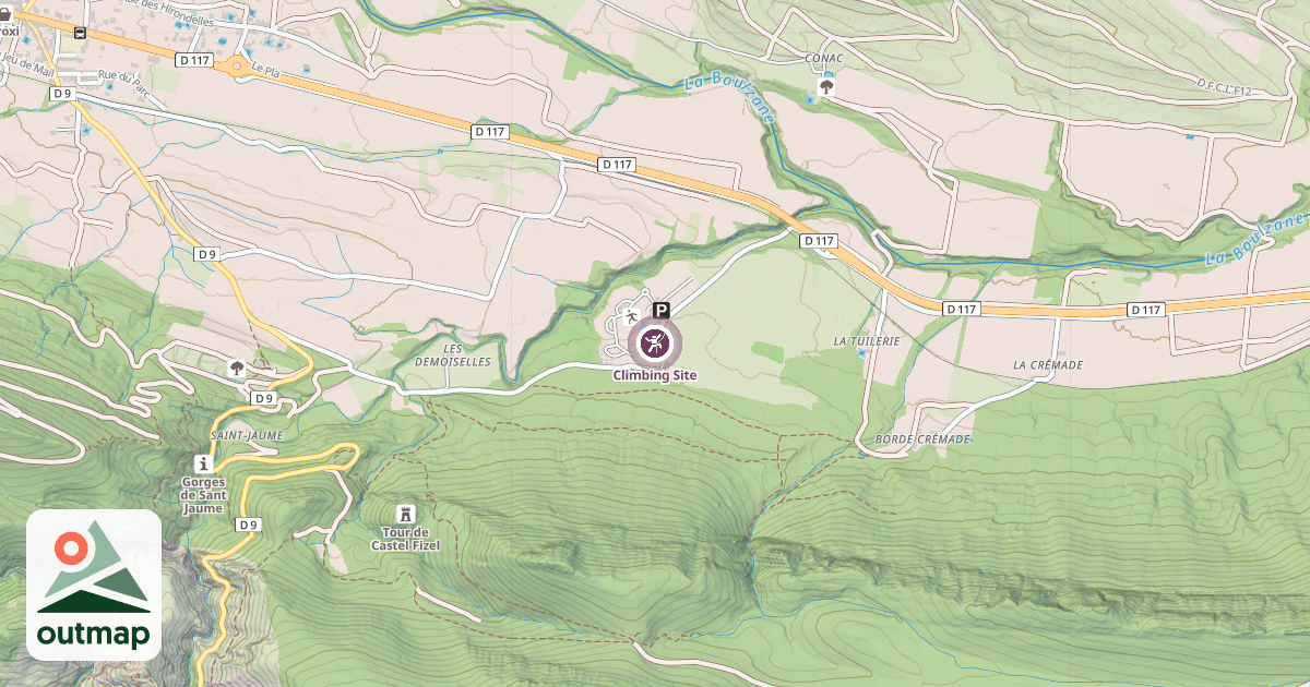 Map of Climbing Site