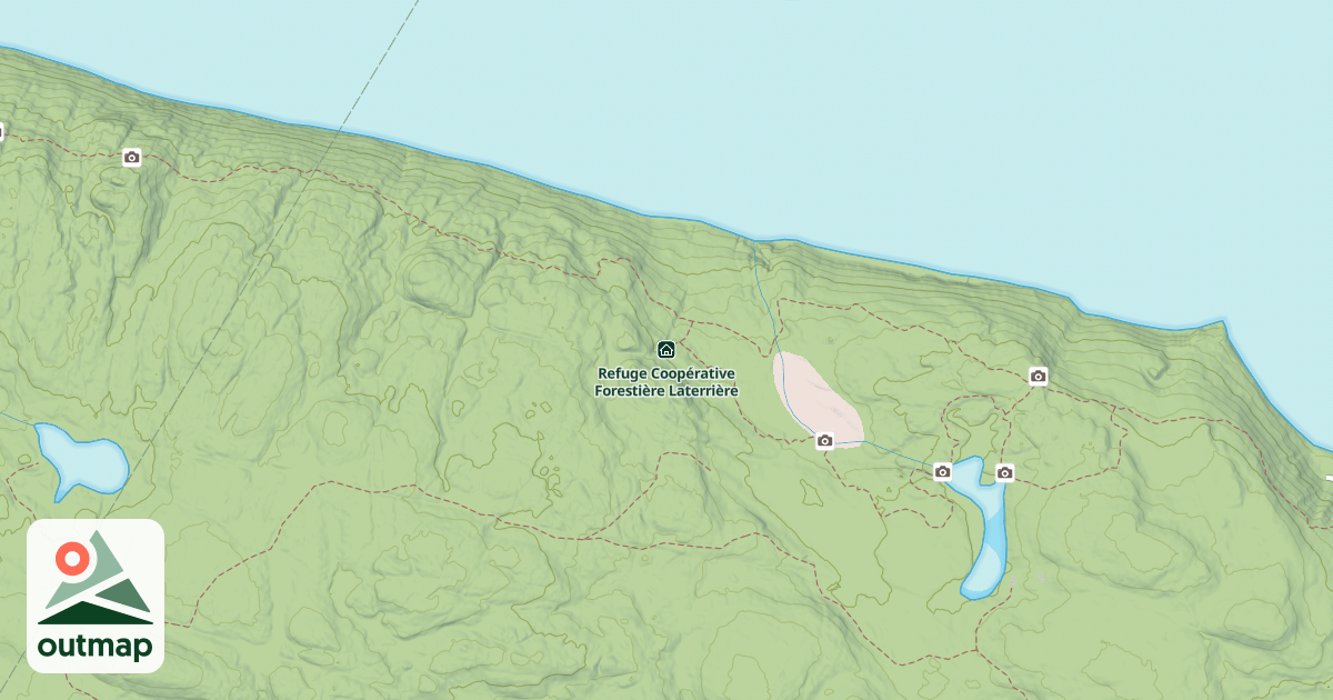 Map of Refuge Coopérative Forestière Laterrière