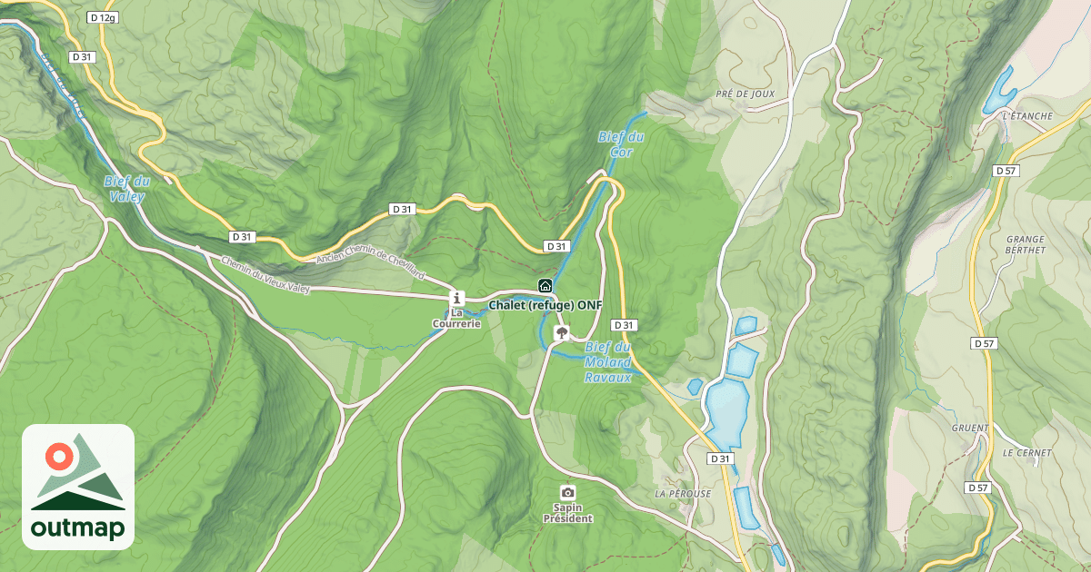 Map of Chalet (refuge) ONF